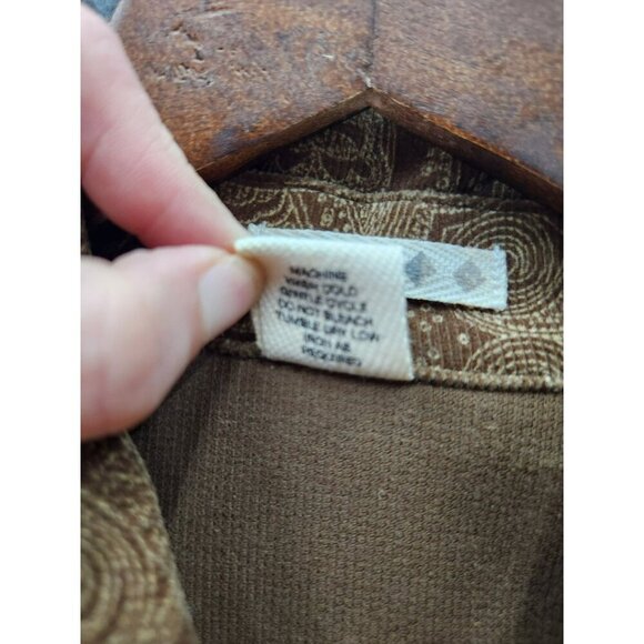 5 Diamonds  Vintage Style Womens Medium Paisley Button-Up Jacket Brown - Picture 4 of 6